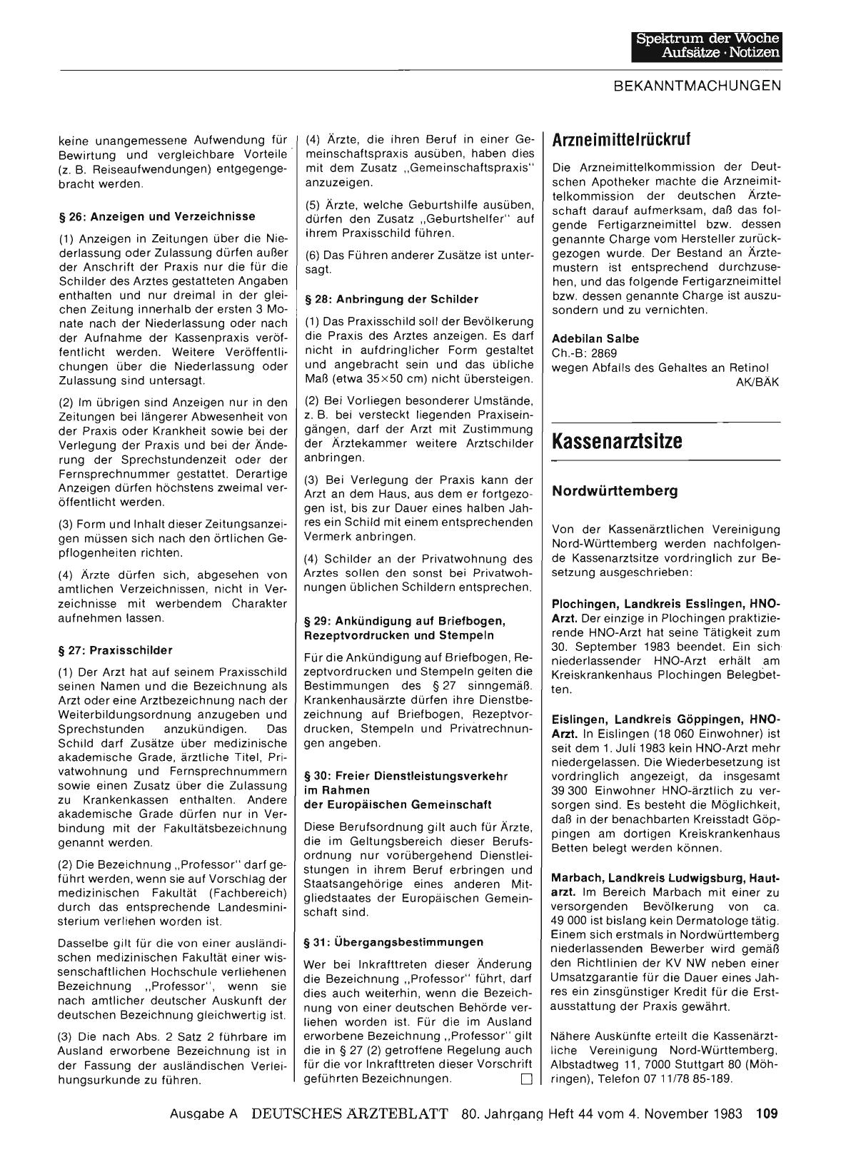 Vorschauseite 1: Kassenarztsitze