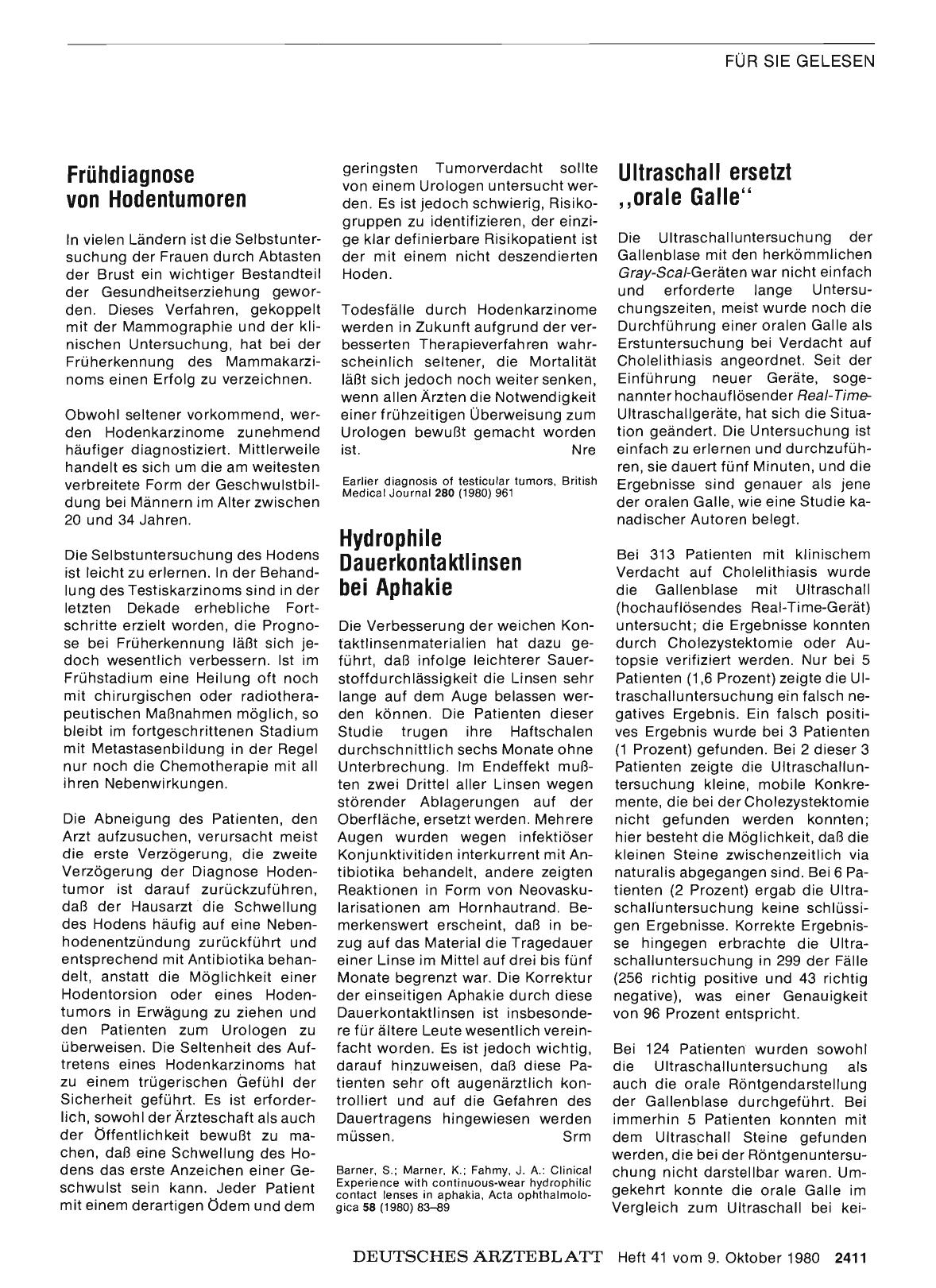 Vorschauseite 1: Ultraschall ersetzt „orale Galle“