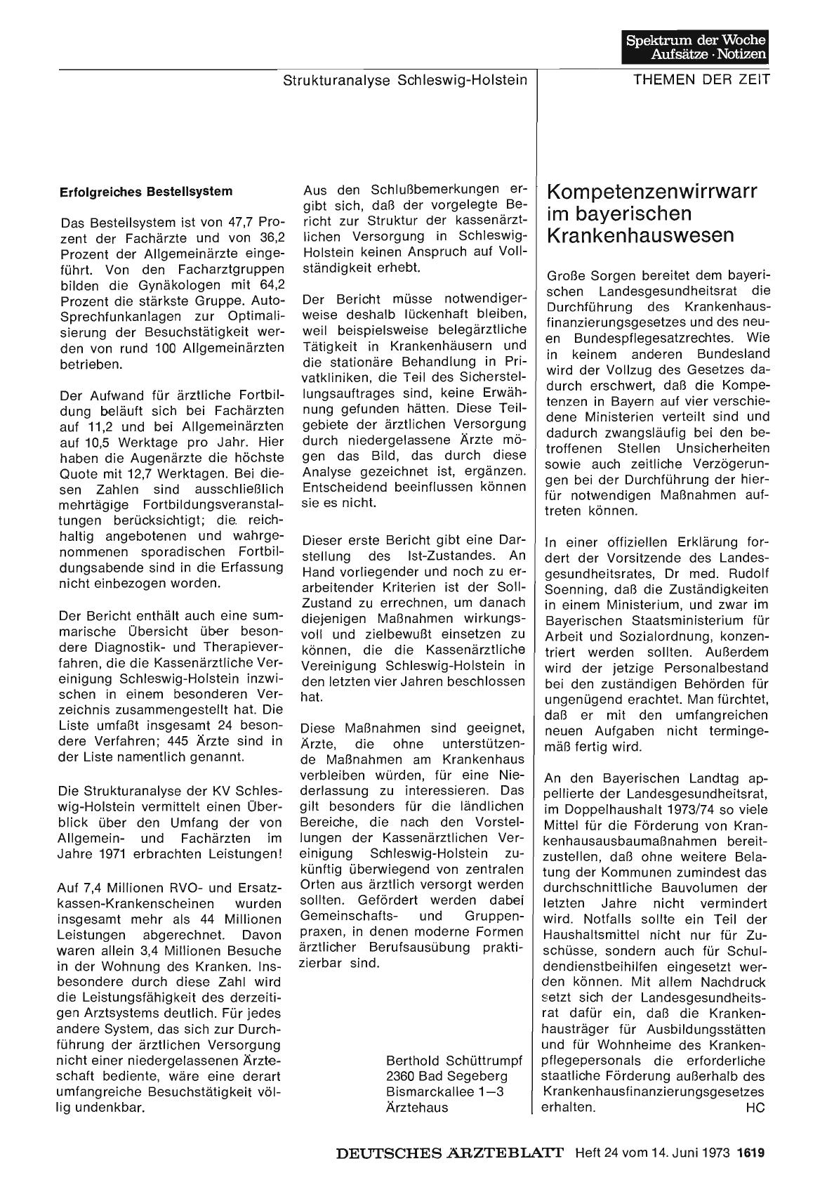 Vorschauseite 1: Kompetenzenwirrwarr im bayerischen Krankenhauswesen