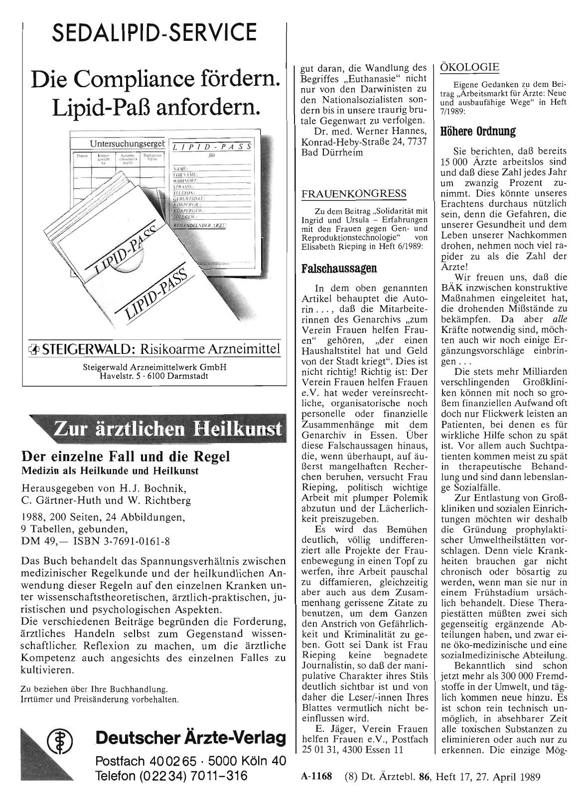 Vorschauseite 1: FRAUENKONGRESS: Falschaussagen