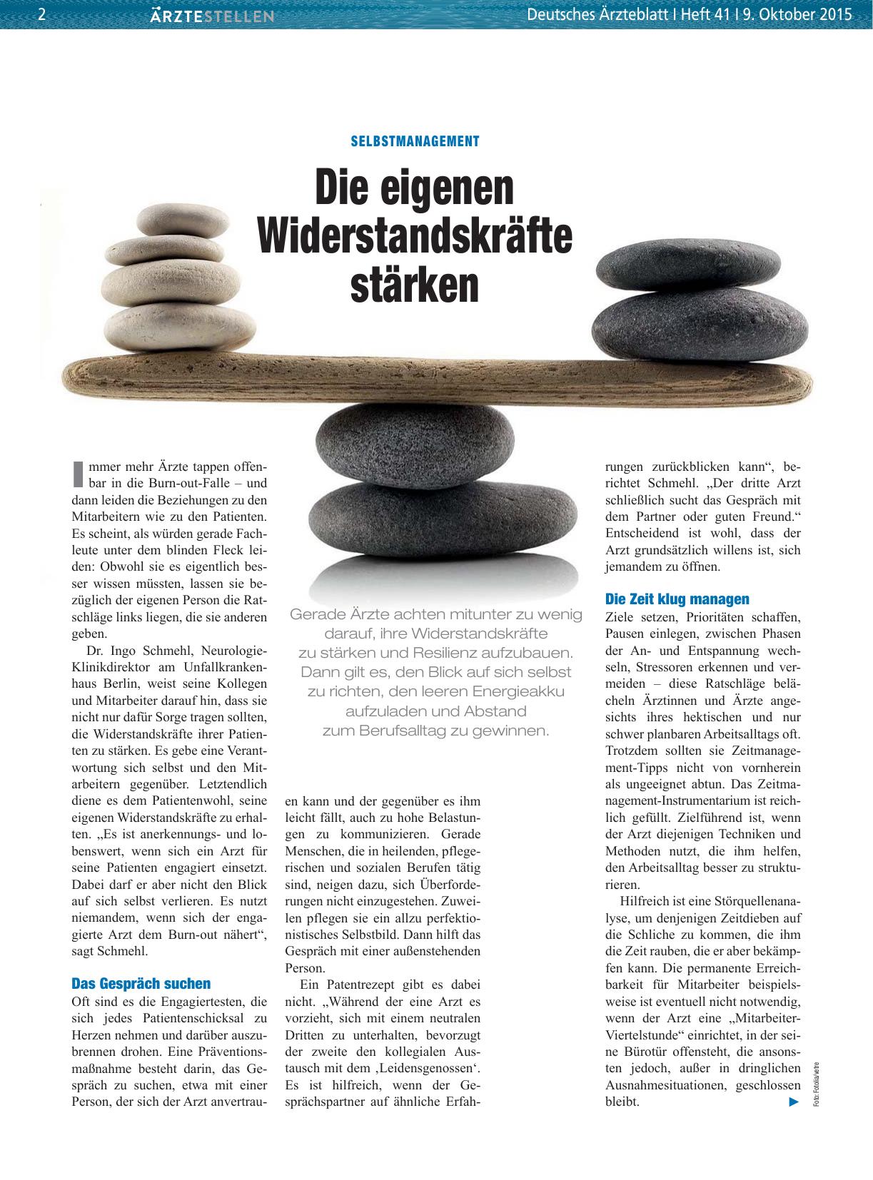 Vorschauseite 1: Selbstmanagement: Die eigenen Widerstandskräfte stärken