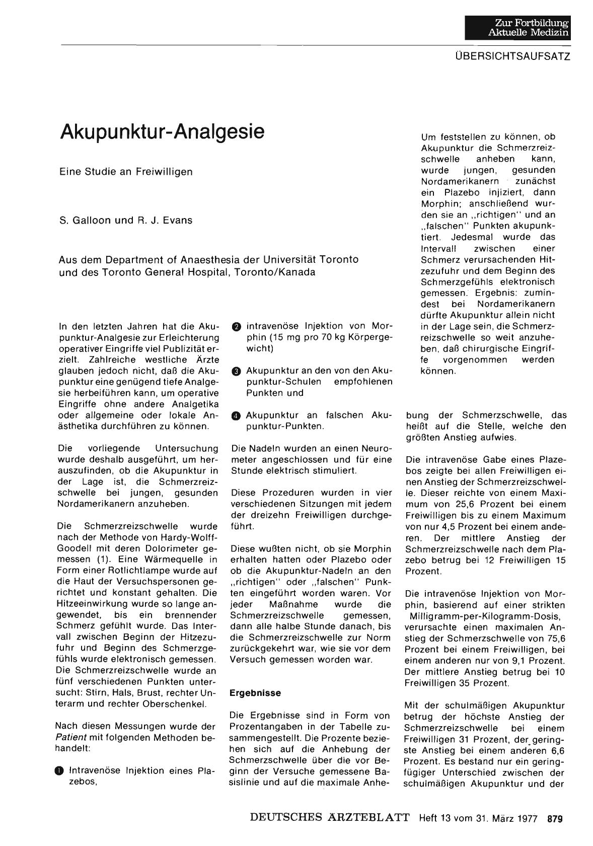 Vorschauseite 1: Akupunktur-Analgesie