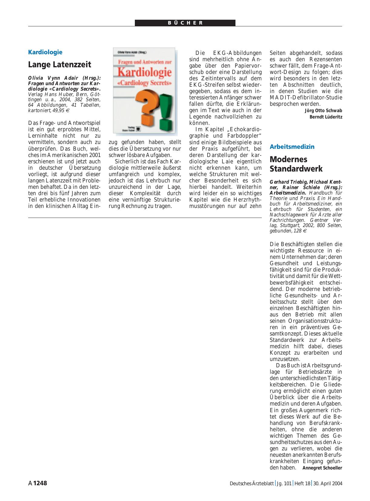 Vorschauseite 1: Arbeitsmedizin
