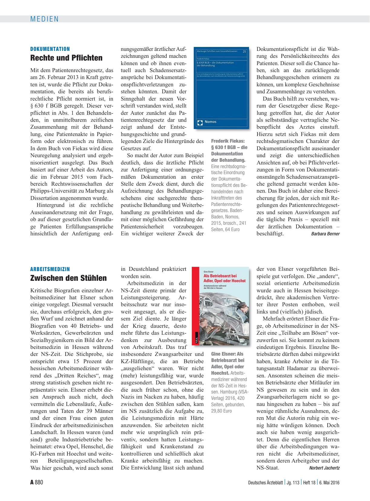 Vorschauseite 1: Arbeitsmedizin: Zwischen den Stühlen