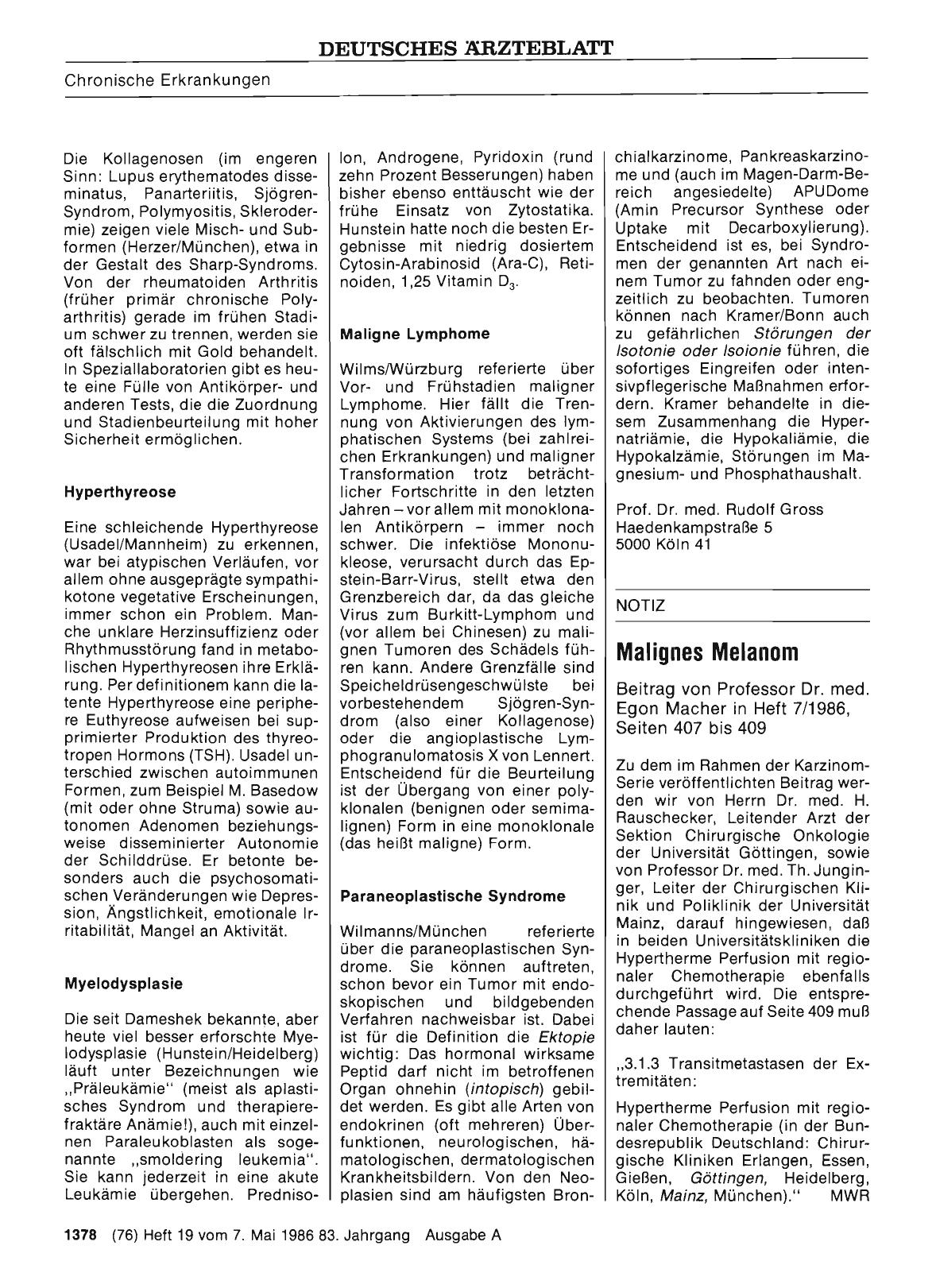 Vorschauseite 1: Malignes Melanom