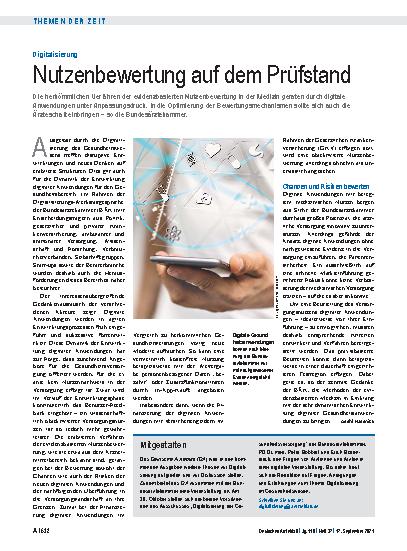 Vorschauseite 1: Digitalisierung: Nutzenbewertung auf dem Prüfstand