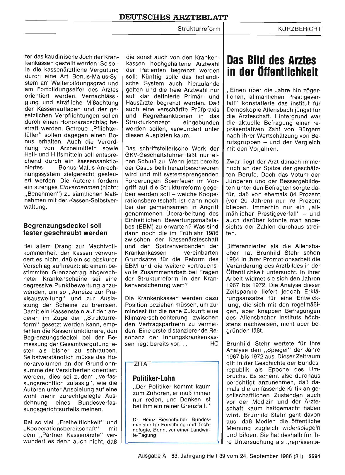 Vorschauseite 1: Das Bild des Arztes in der Öffentlichkeit