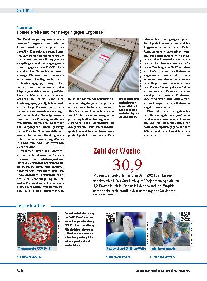 Vorschauseite 1: Ärzteblatt. de