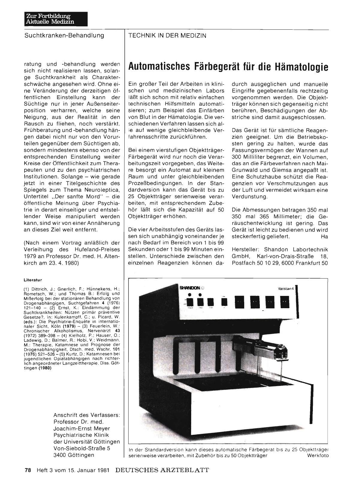 Vorschauseite 1: Automatisches Färbegerät für die Hämatologie