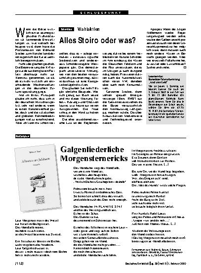 Vorschauseite 1: Galgenliederliche Morgensternericks