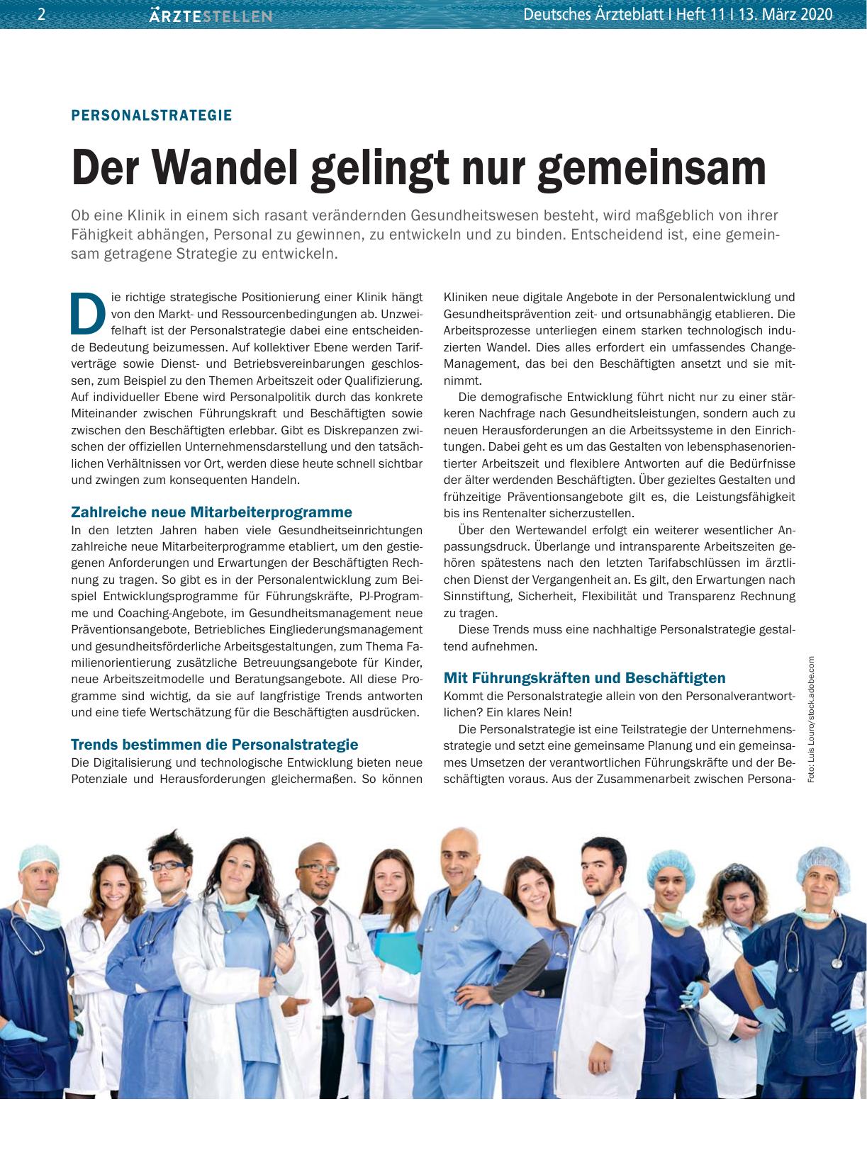 Vorschauseite 1: Personalstrategie: Der Wandel gelingt nur gemeinsam