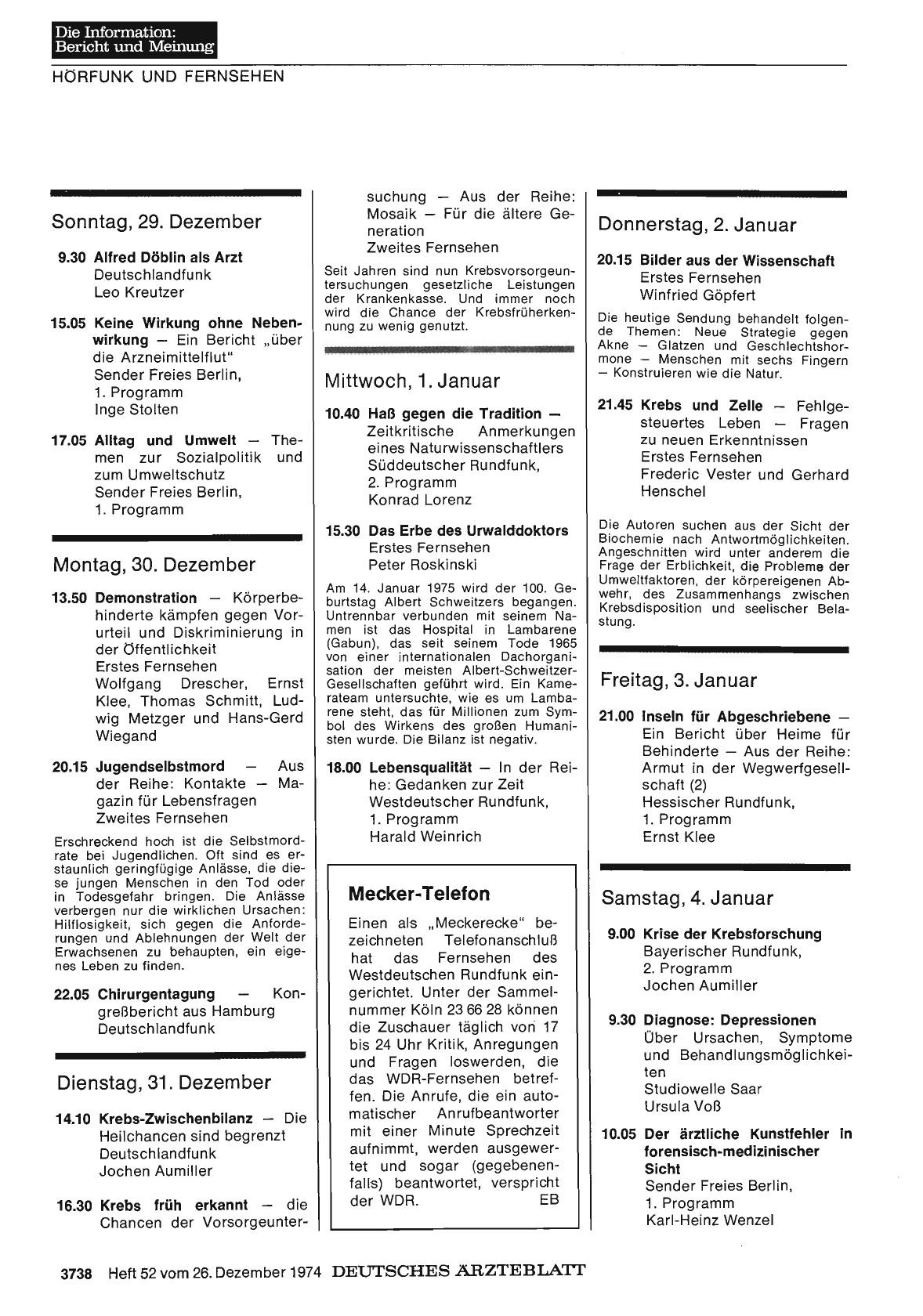 Vorschauseite 1: Programm