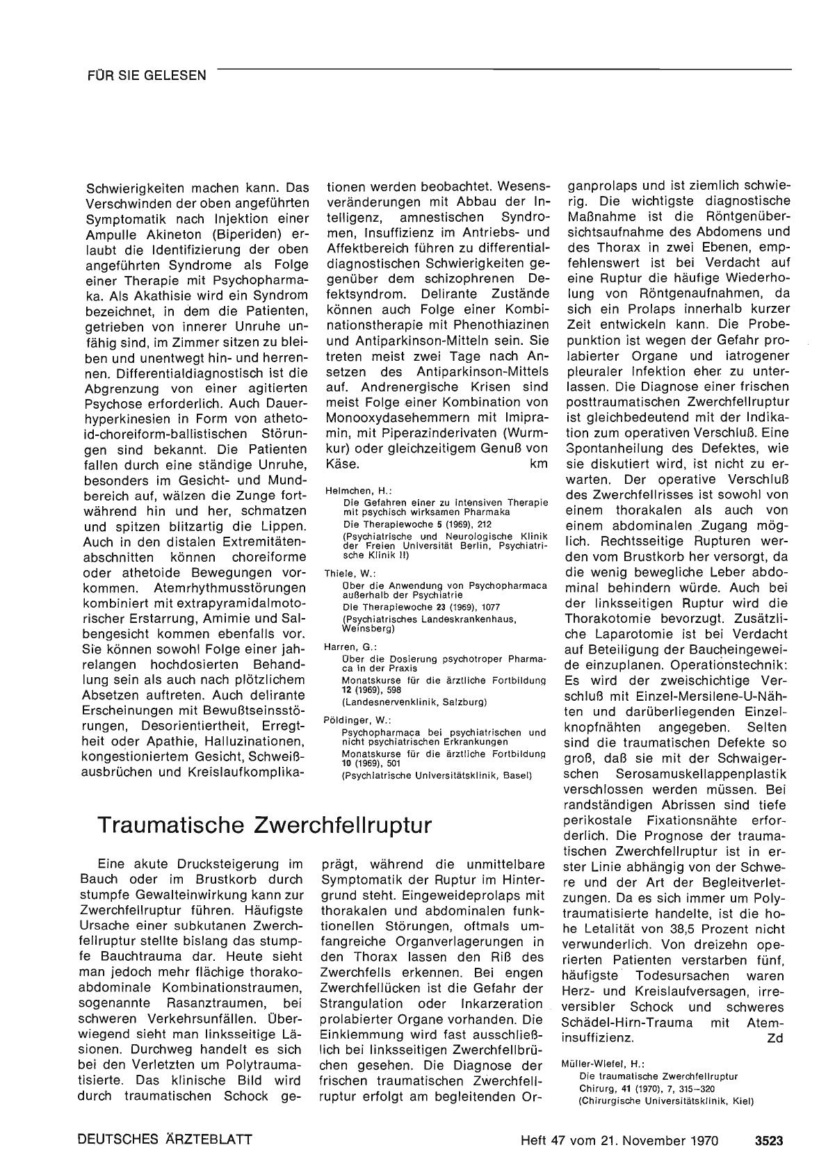 Vorschauseite 1: Traumatische Zwerchfellruptur
