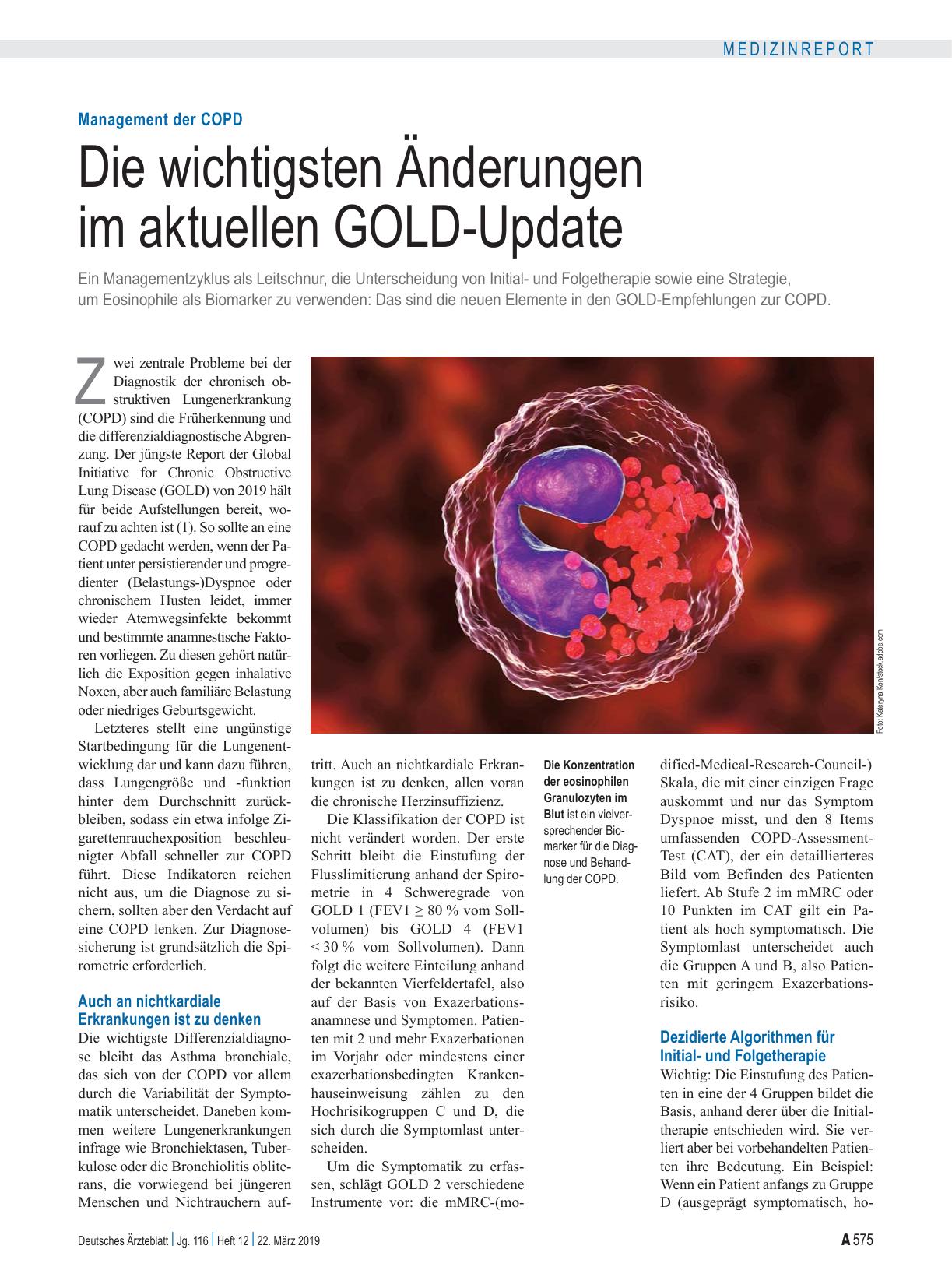 Vorschauseite 1: Management der COPD: Die wichtigsten Änderungen im aktuellen GOLD-Update