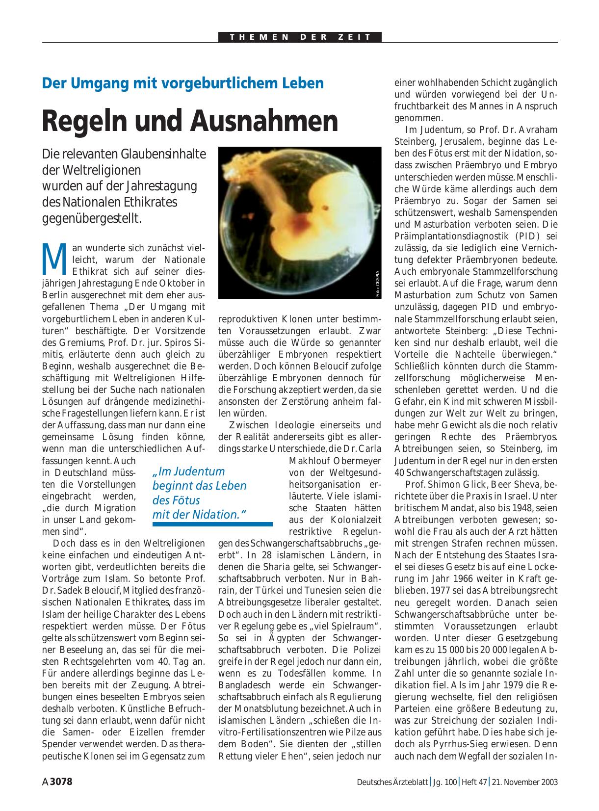 Vorschauseite 1: Der Umgang mit vorgeburtlichem Leben: Regeln und Ausnahmen