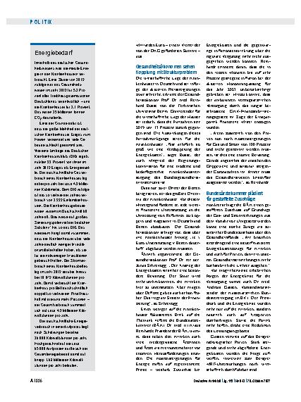 Vorschauseite 2: Energiekrise: Gesundheitswesen in Bedrängnis