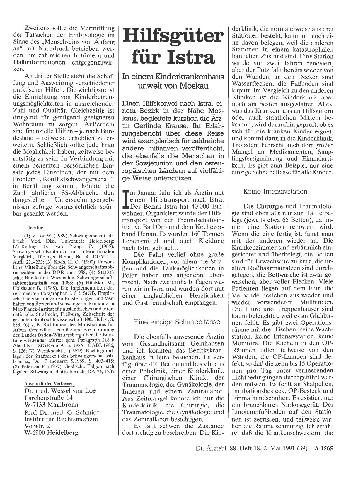 Vorschauseite 1: Hilfsgüter für Istra