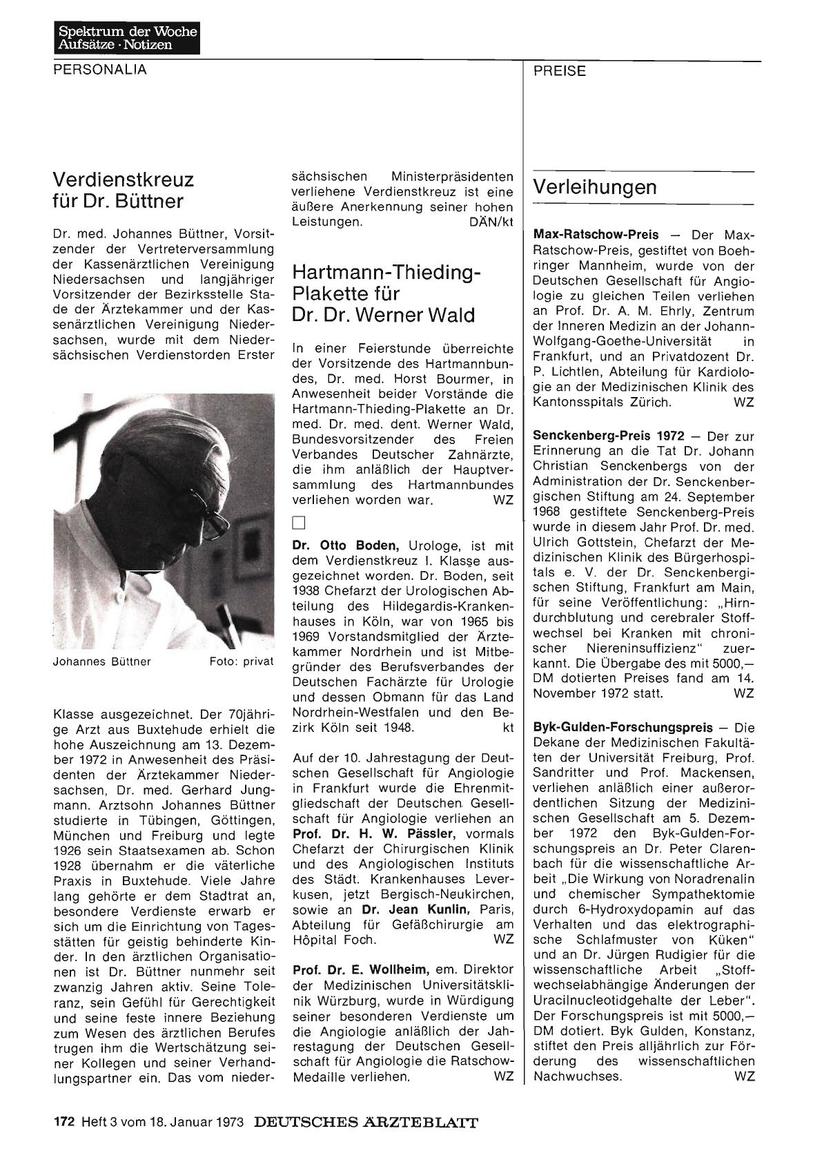 Vorschauseite 1: Verleihungen