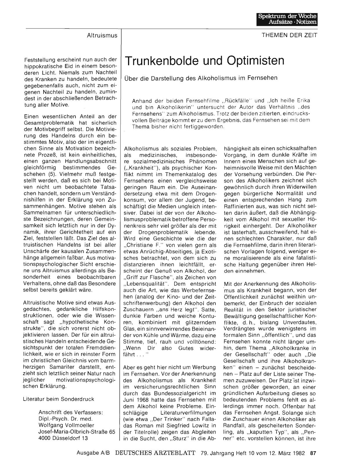 Vorschauseite 1: Trunkenbolde und Optimisten