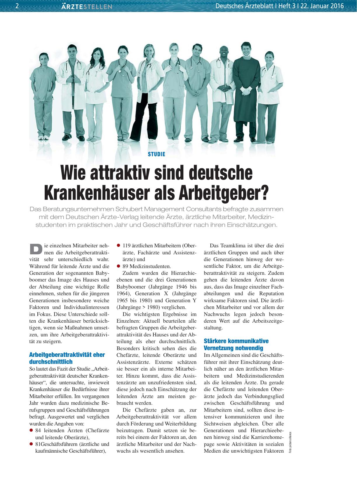 Vorschauseite 1: Studie: Wie attraktiv sind deutsche Krankenhäuser als Arbeitgeber?