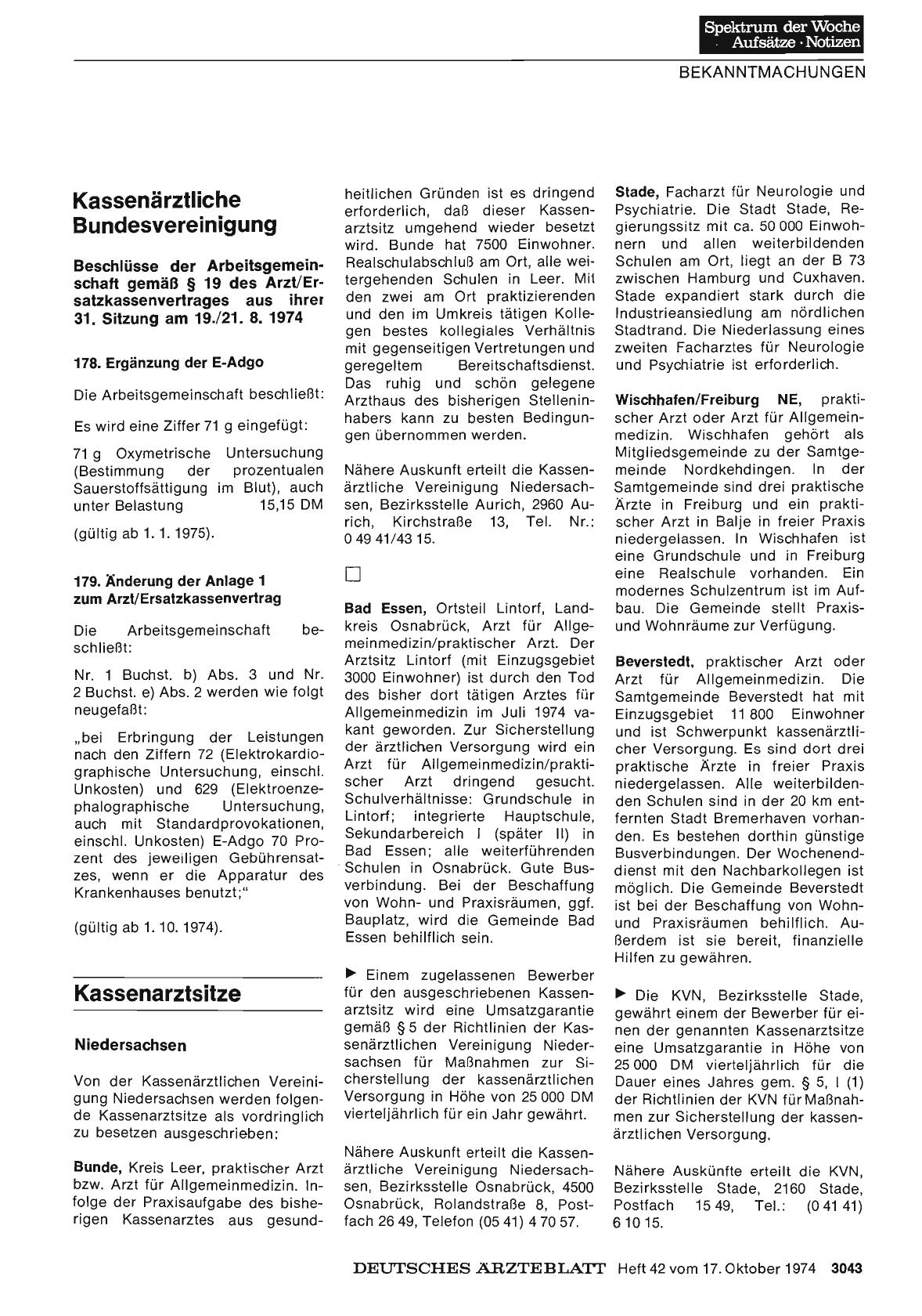 Vorschauseite 1: Kassenarztsitze