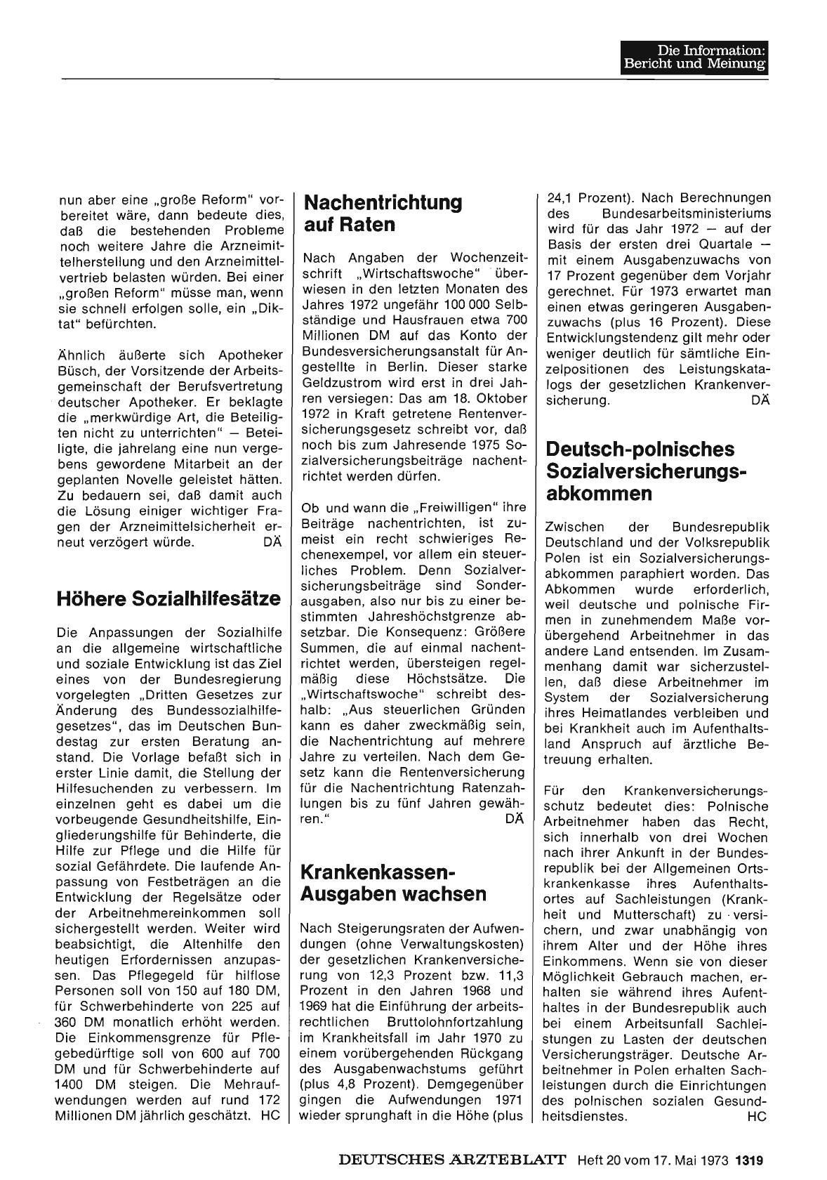 Vorschauseite 1: Höhere Sozialhilfesätze