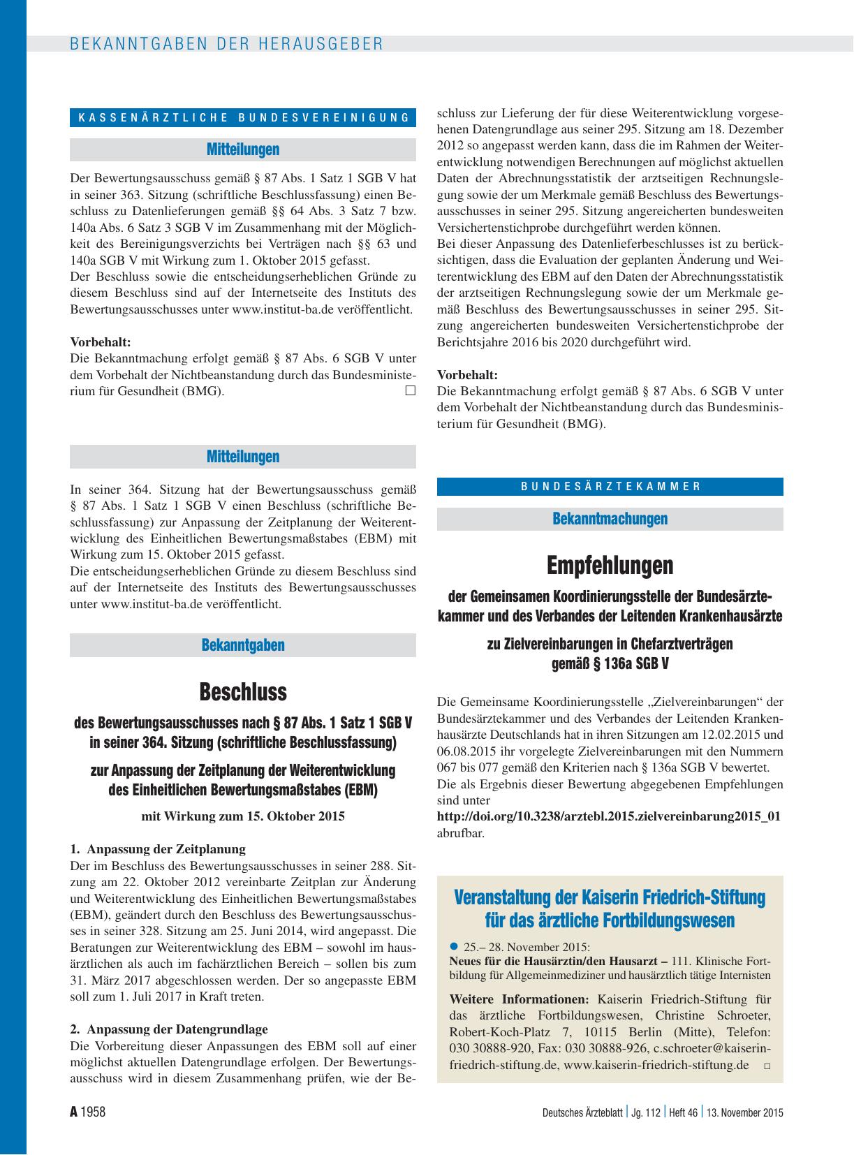 Vorschauseite 1: Mitteilungen