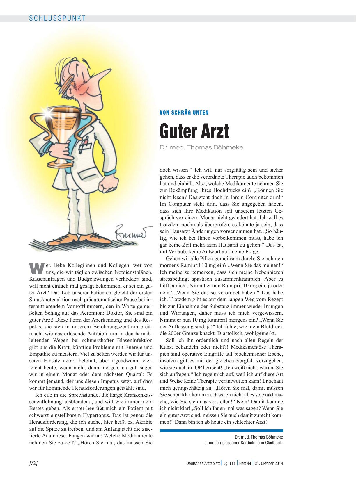 Vorschauseite 1: Von schräg unten: Guter Arzt