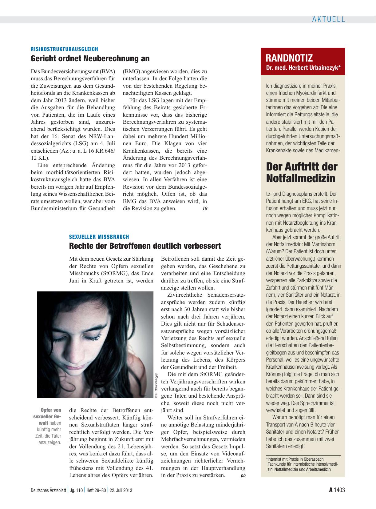 Vorschauseite 1: Sexueller Missbrauch: Rechte der Betroffenen deutlich verbessert