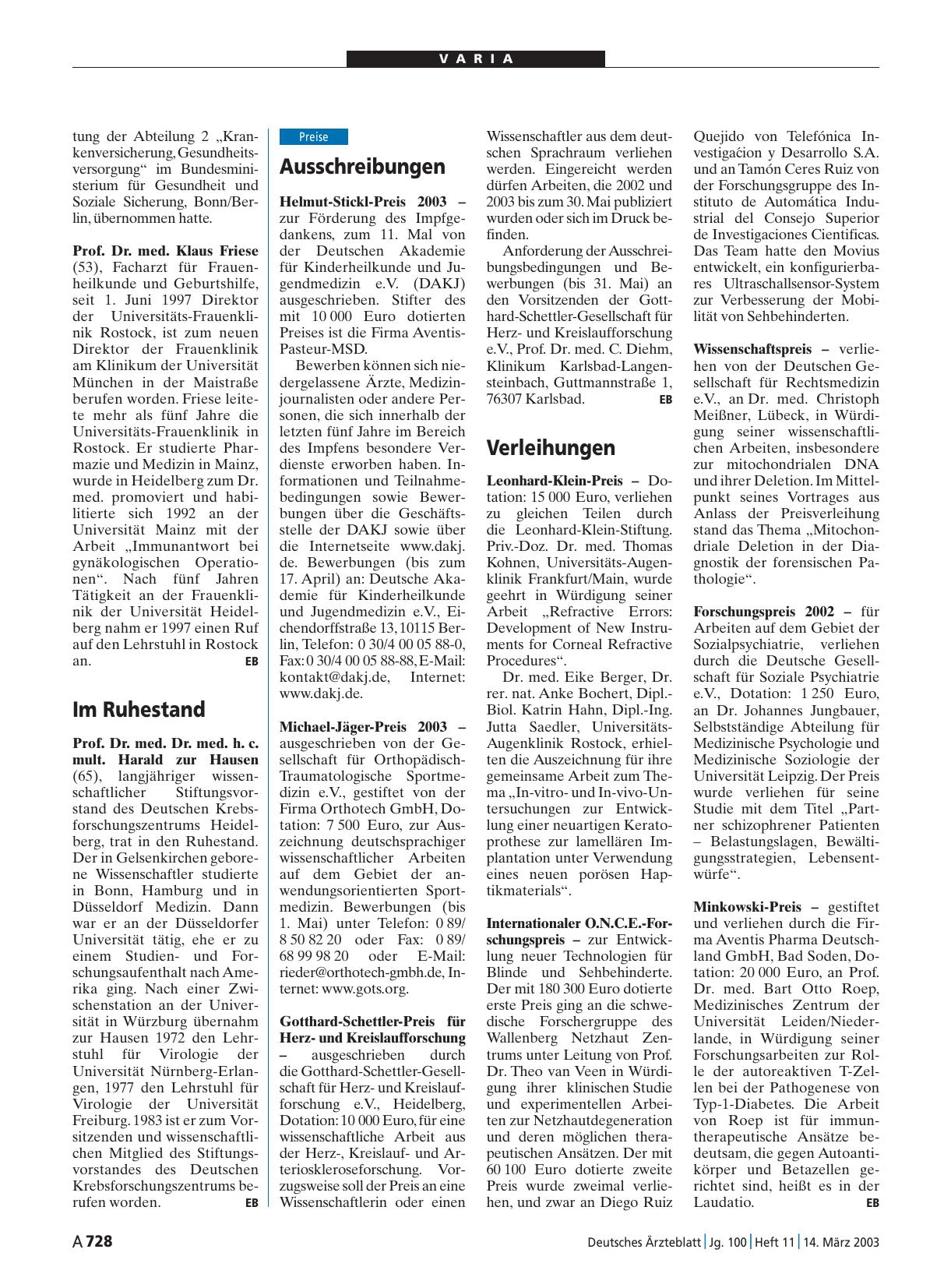 Vorschauseite 1: Im Ruhestand