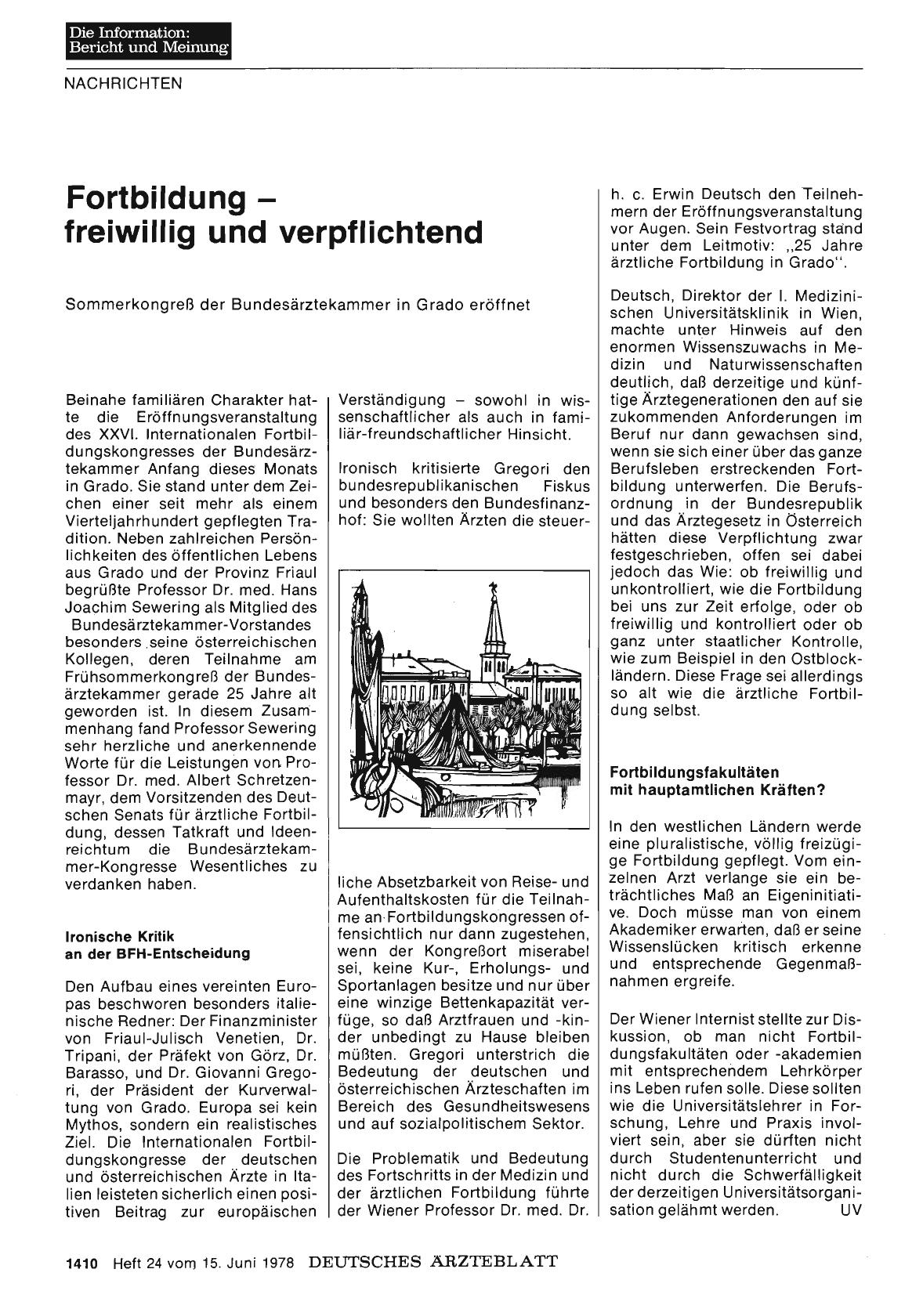 Vorschauseite 1: Fortbildung — freiwillig und verpflichtend