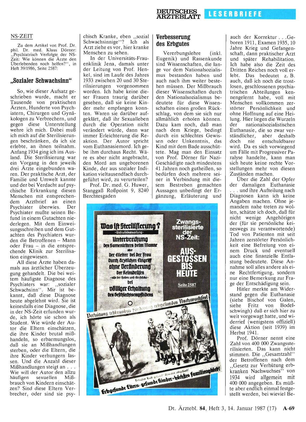 Vorschauseite 1: NS-ZEIT: „Sozialer Schwachsinn“