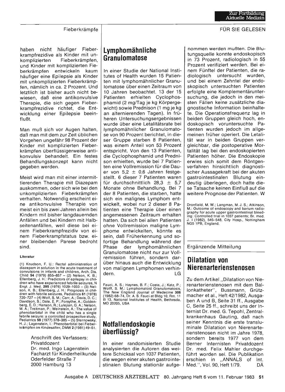 Vorschauseite 1: Dilatation von Nierenarterienstenosen