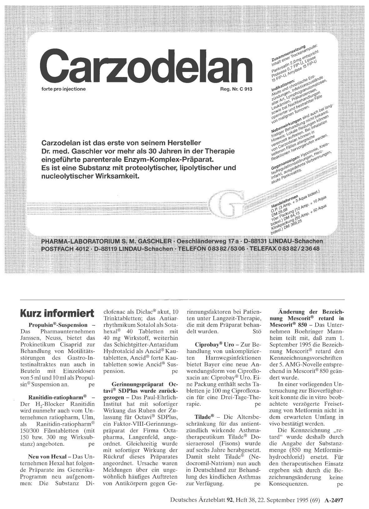 Vorschauseite 1: Kurz informiert