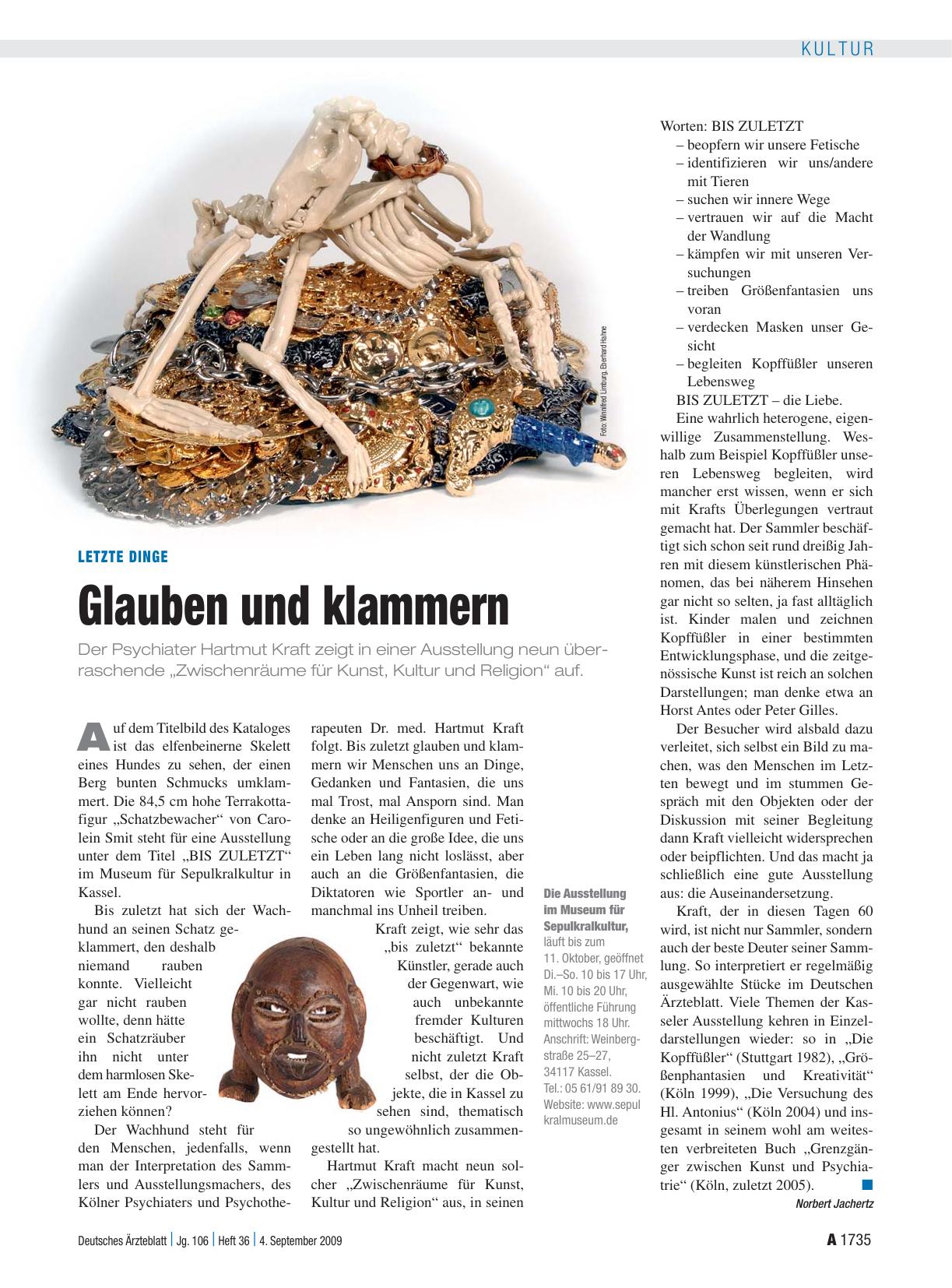Vorschauseite 1: Letzte Dinge: Glauben und klammern