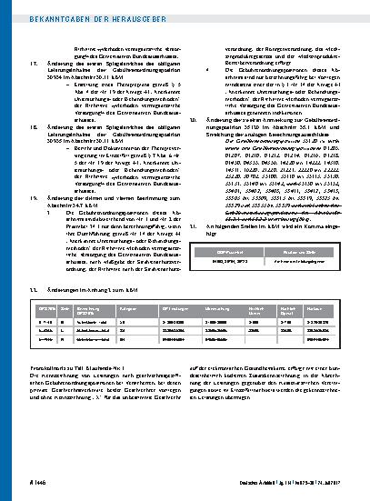 Vorschauseite 6: Beschluss des Bewertungsausschusses nach § 87 Abs. 1 Satz 1 SGB V in seiner 397. Sitzung am 21. Juni 2017 zur Änderung des Einheitlichen Bewertungsmaßstabes (EBM)