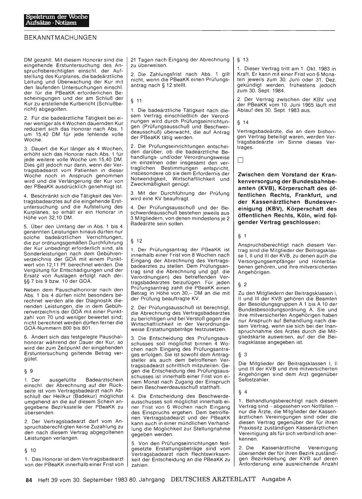 Vorschauseite 1: Kassenärztliche Bundesvereinigung: Zwischen dem Vorstand der Krankenversorgung der Bundesbahnbeamten (KVB), Körperschaft des öffentlichen Rechts, Frankfurt, und der Kassenärztlich…