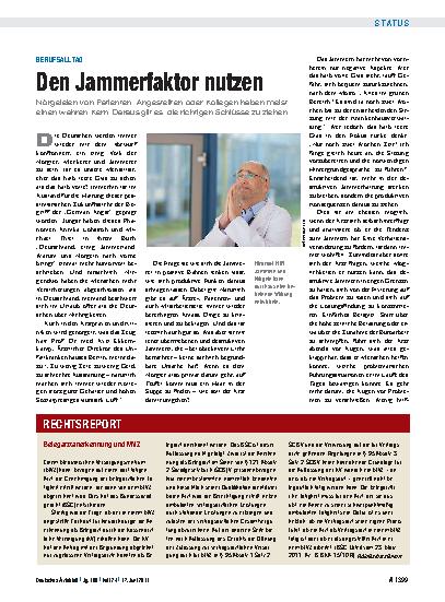 Vorschauseite 1: Berufsalltag: Den Jammerfaktor nutzen