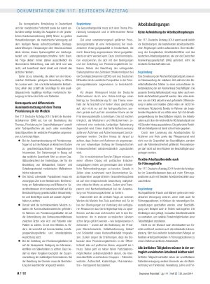 Vorschauseite 4: Entschliessungen zum Tagesordnungspunkt VII: Tätigkeitsbericht der Bundesärztekammer
