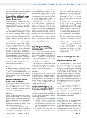 Vorschauseite 5: Entschliessungen zum Tagesordnungspunkt VII: Tätigkeitsbericht der Bundesärztekammer