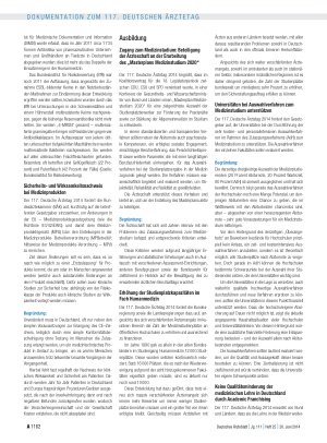 Vorschauseite 6: Entschliessungen zum Tagesordnungspunkt VII: Tätigkeitsbericht der Bundesärztekammer