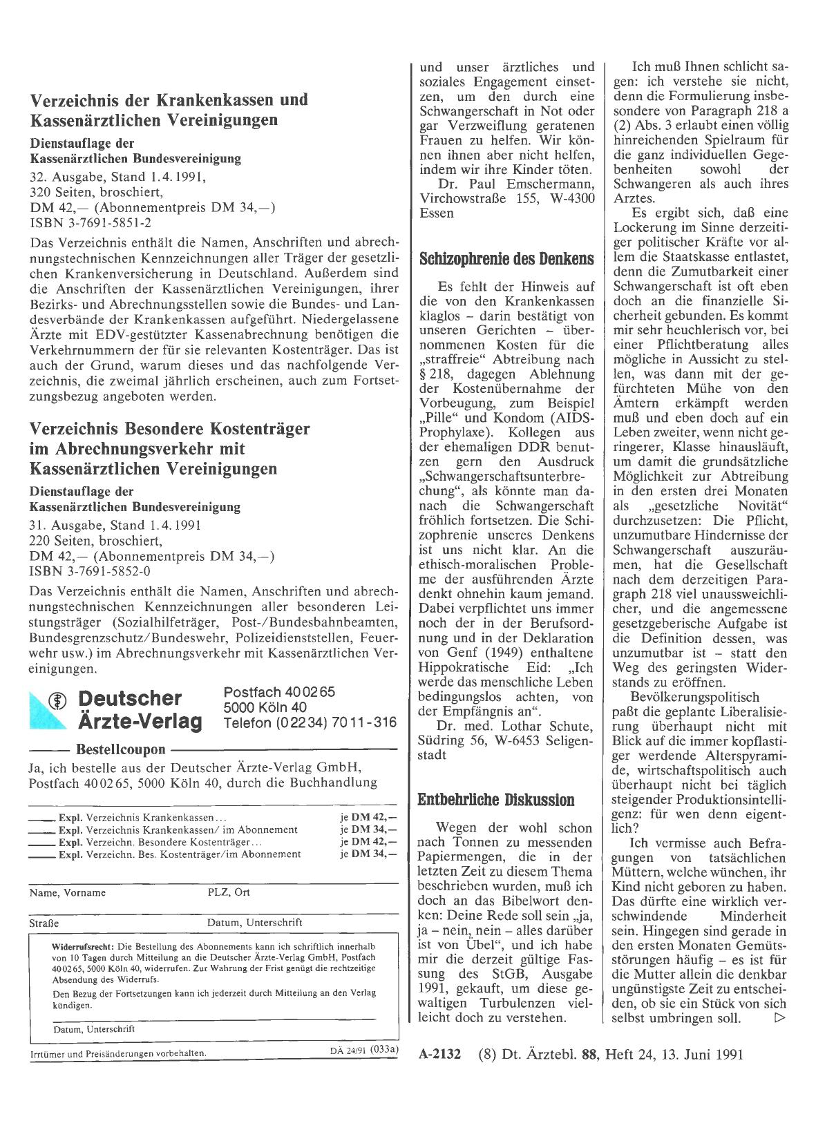 Vorschauseite 1: PARAGRAPH 218: Schizophrenie des Denkens