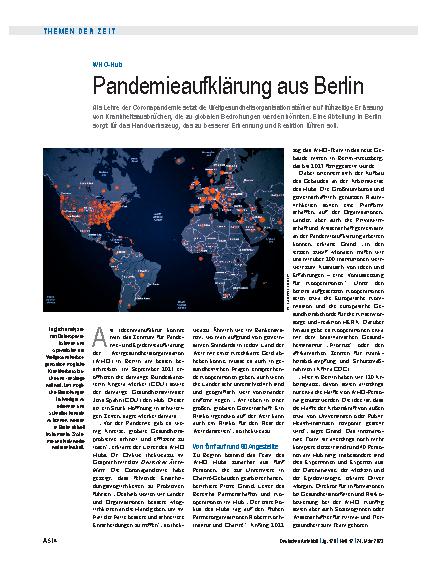 Vorschauseite 1: WHO-Hub: Pandemieaufklärung aus Berlin