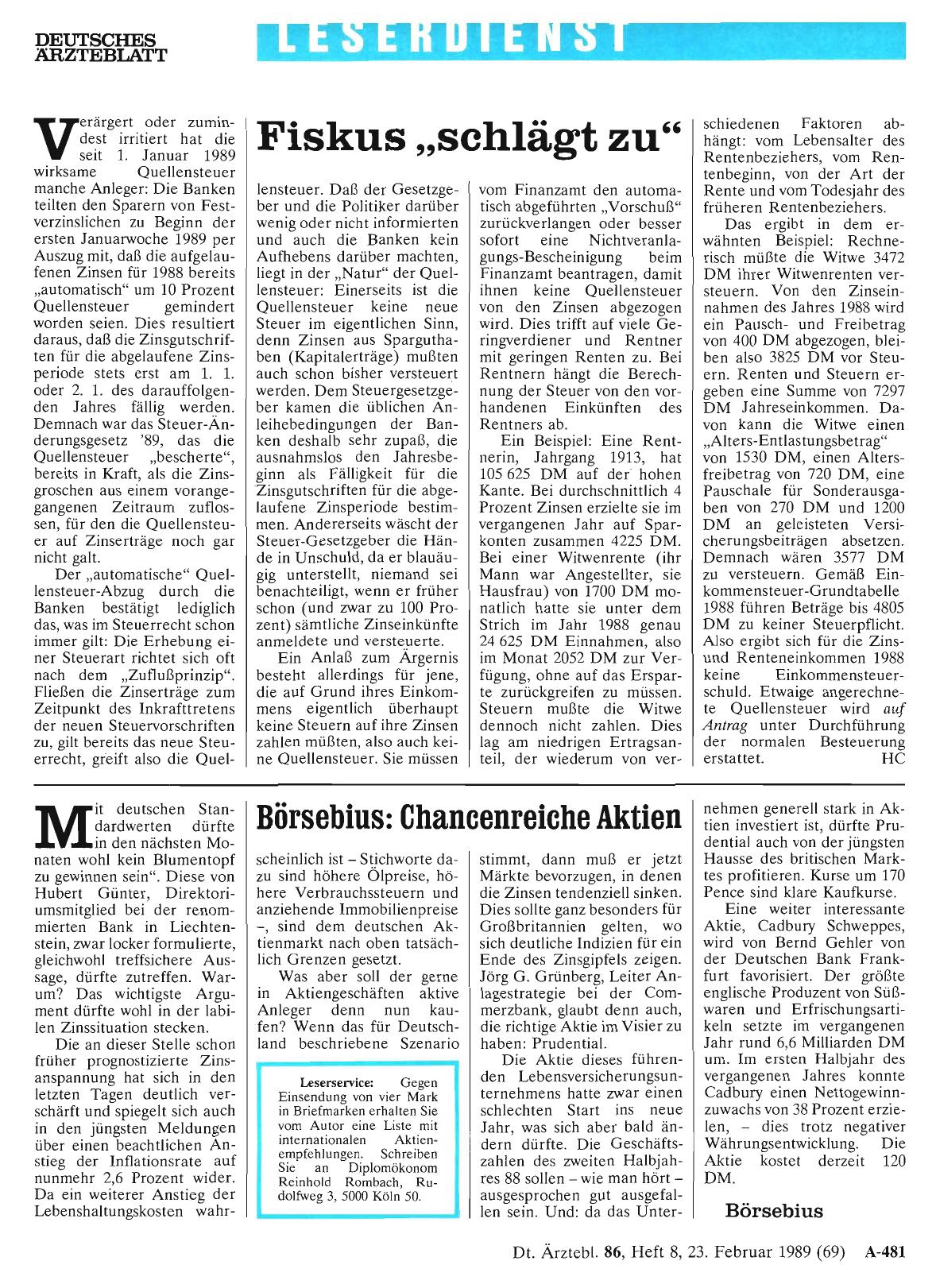 Vorschauseite 1: Börsebius: Chancenreiche Aktien