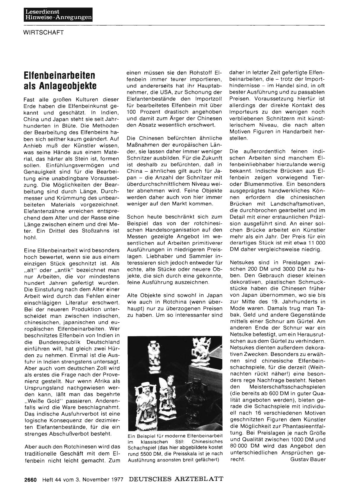 Vorschauseite 1: Elfenbeinarbeiten als Anlageobjekte