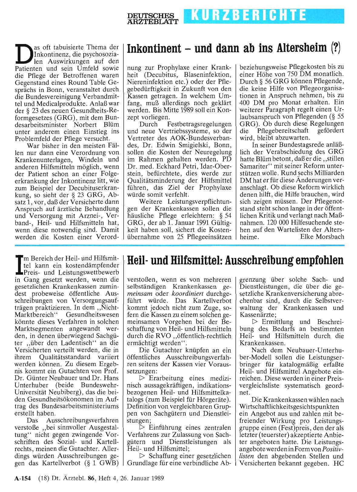 Vorschauseite 1: Inkontinent - und dann ab ins Altersheim (? )