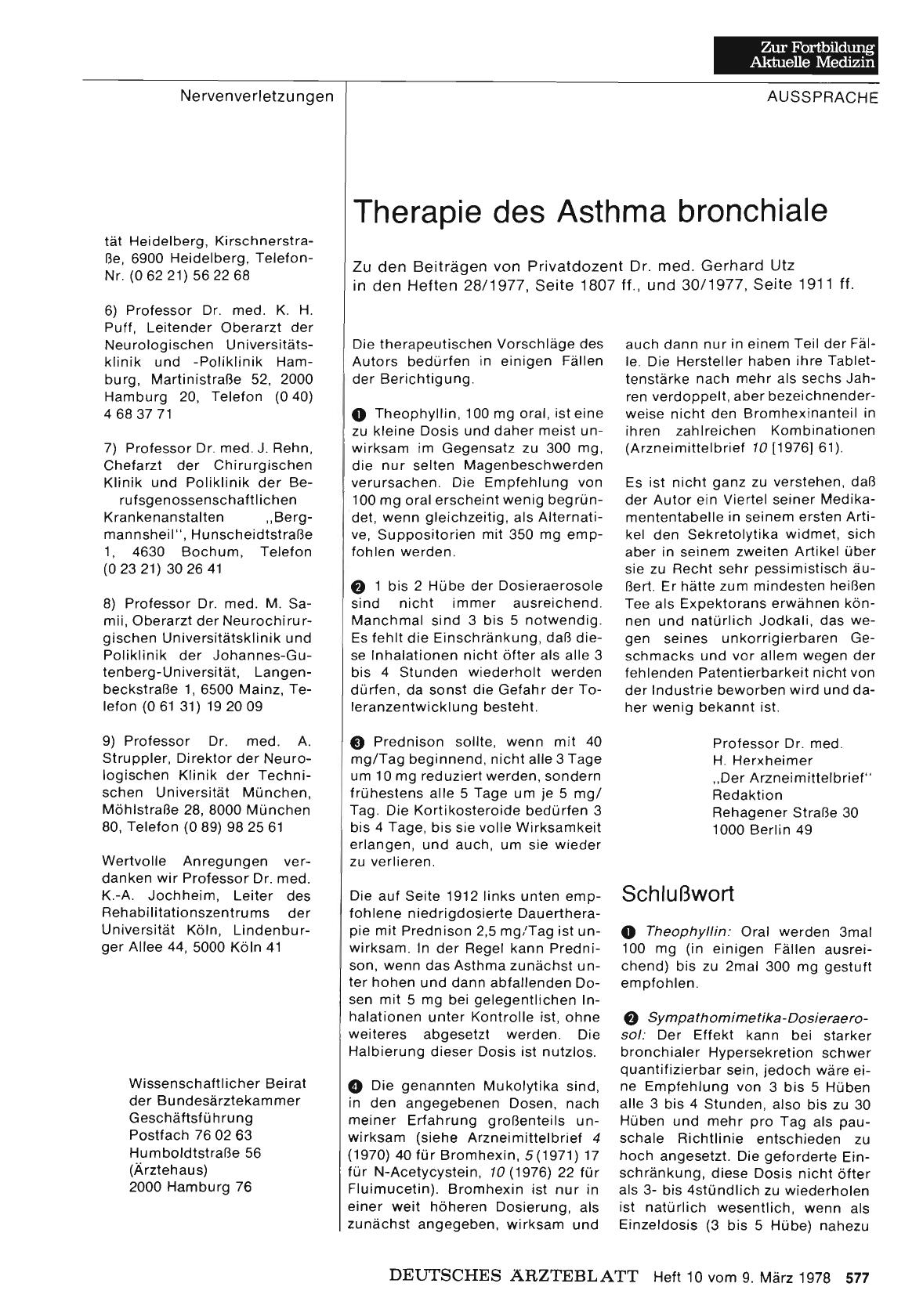 Vorschauseite 1: Therapie des Asthma bronchiale