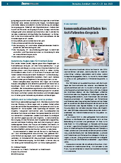 Vorschauseite 1: Kommunikationsleitfaden für das Arzt-Patienten-Gespräch