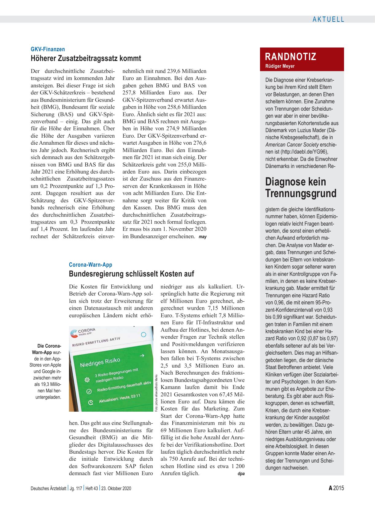 Vorschauseite 1: GKV-Finanzen: Höherer Zusatzbeitragssatz kommt