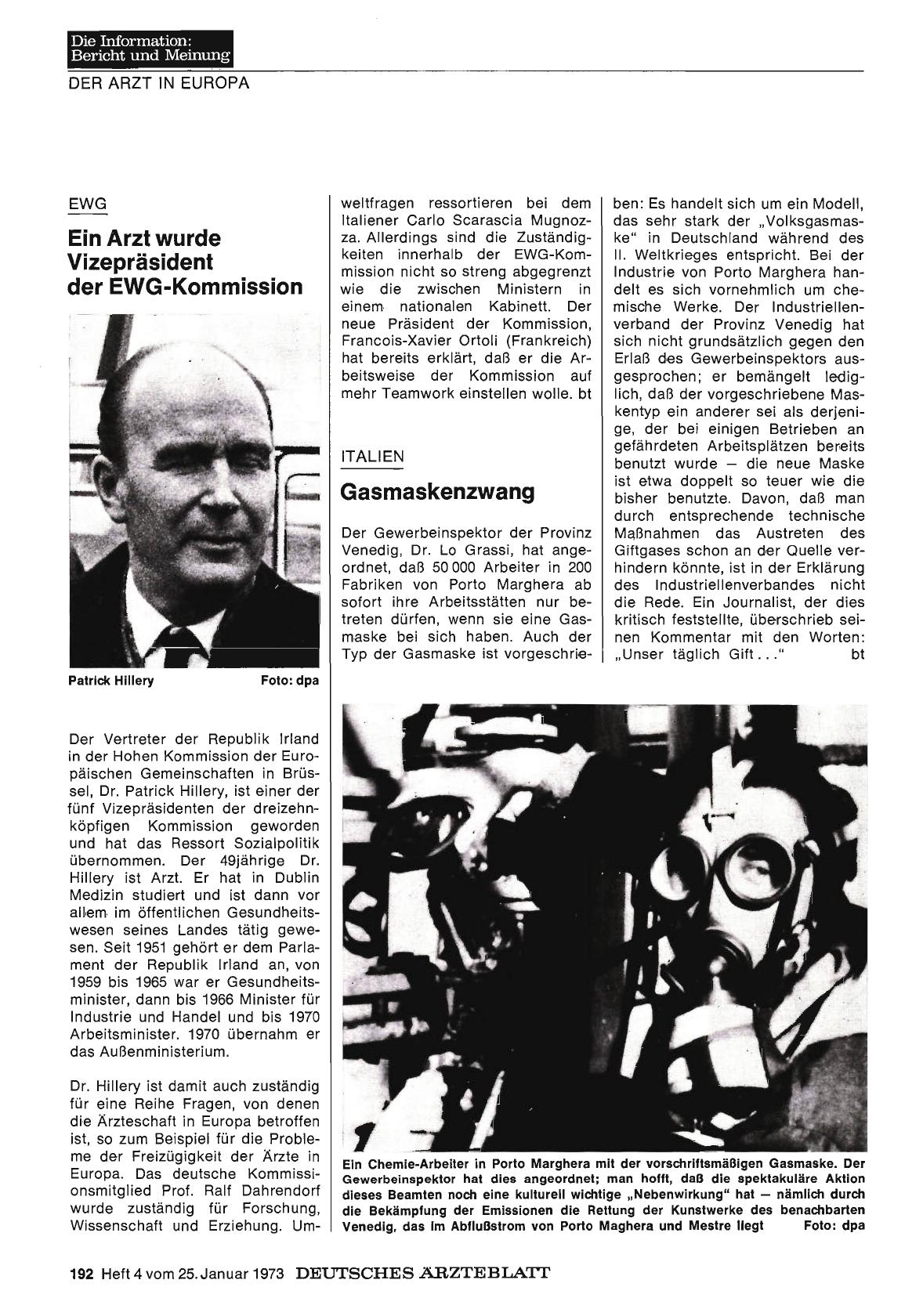 Vorschauseite 1: Italien: Gasmaskenzwang
